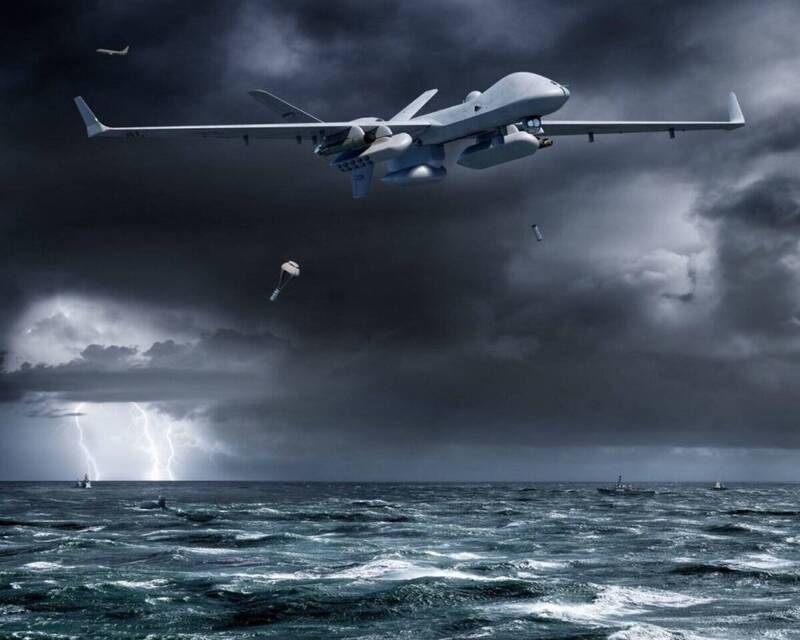MQ-9B「海上衛士」主要專為海洋偵察所設計，其翼展更大，結構、材料也比「死神」攻擊無人機更優化，且具備40小時遠程滯空能力，適合長時間針對大片海域進行偵蒐巡弋。（圖片擷取自通用原子）