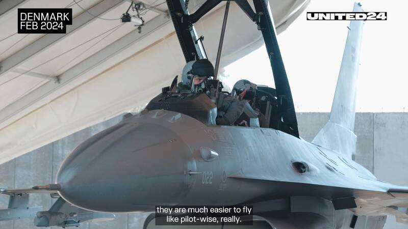 「月亮魚」認為，F-16的航電比米格-29戰機更人性化、機動性也更優異，但對他而言，F-16截然不同的航電系統，是換裝過程的最大挑戰。（擷自烏克蘭官媒「UNITED24」官方影片）
