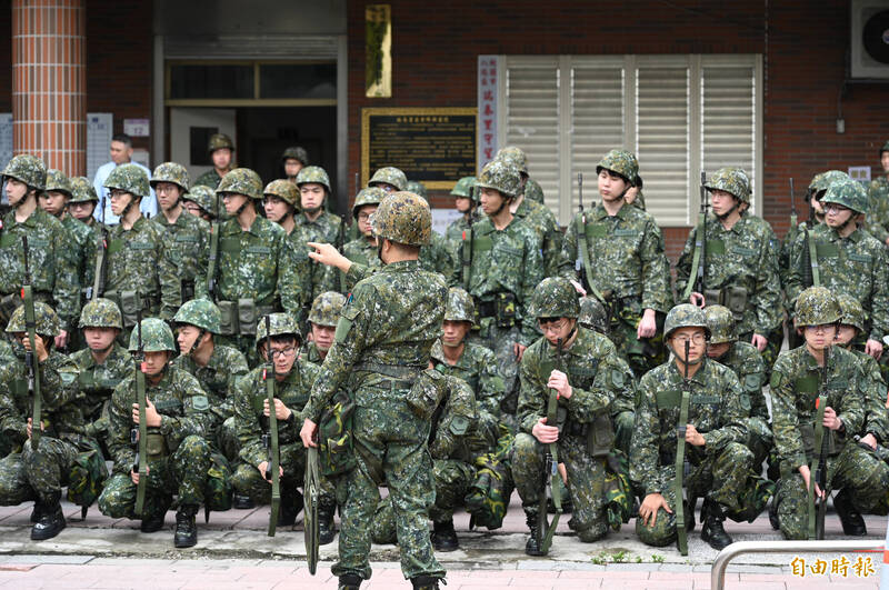 參與教召的後備軍人。（資料照）