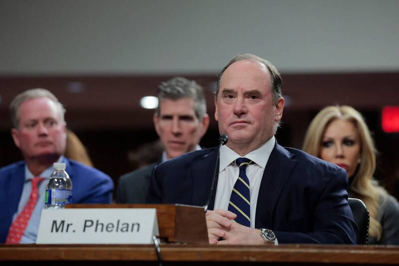 美國參議院軍事委員會上周召開海軍部長被提名人費蘭（John Phelan）的聽證會。（法新社檔案照）