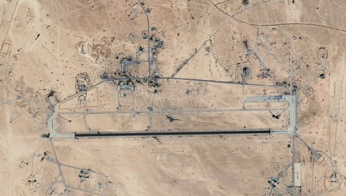 被以色列空襲的T4空軍基地。（圖片取自X@DDGrubu）