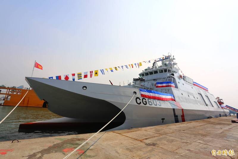 海巡署北部地區機動海巡隊的安平級巡防艦淡水艦（CG603）。（本報資料照，記者李惠洲攝）