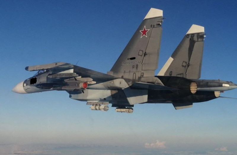 俄羅斯空軍的Su-30戰機，成為烏克蘭海上無人艇空對空攻擊的犧牲品。（圖取自俄羅斯國防部專頁）