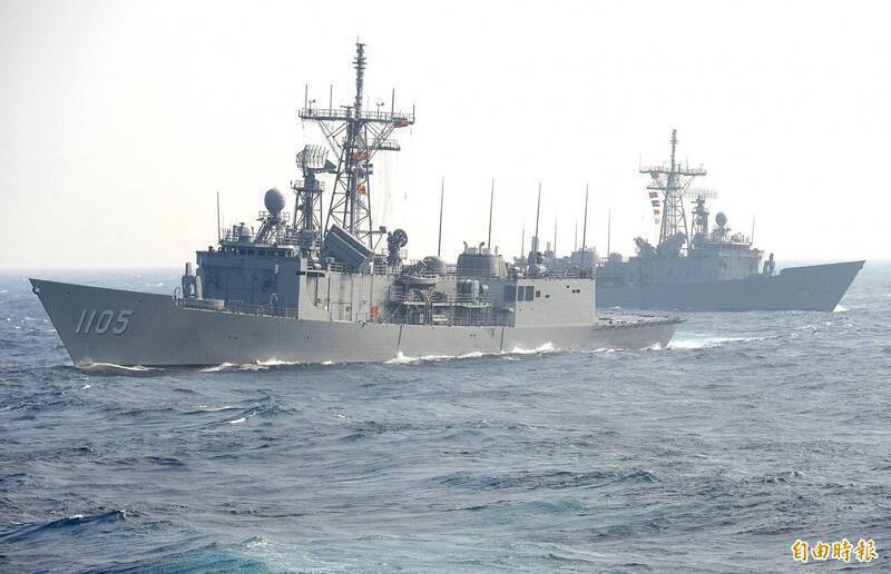 圖為我國海軍艦艇操演畫面。（資料照）