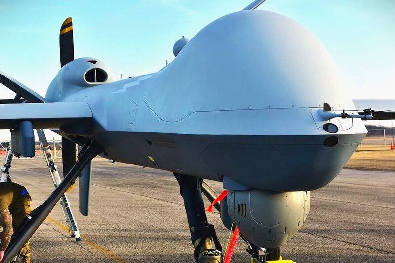 空軍向美採購的4架MQ-9B高空偵察無人機將於明年起開始到貨，掩體工程也計畫於今年底前完工。（圖片擷取自通用原子的Ｘ帳號）
