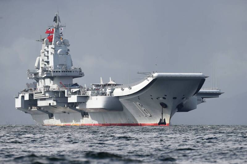 中國航艦遼寧號。（法新社檔案照）