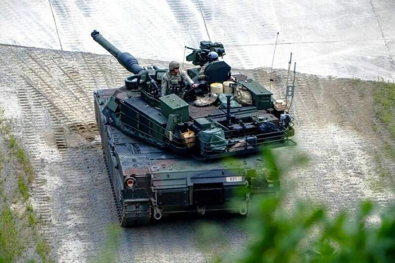 美軍M1A2戰車示意圖。（資料照）