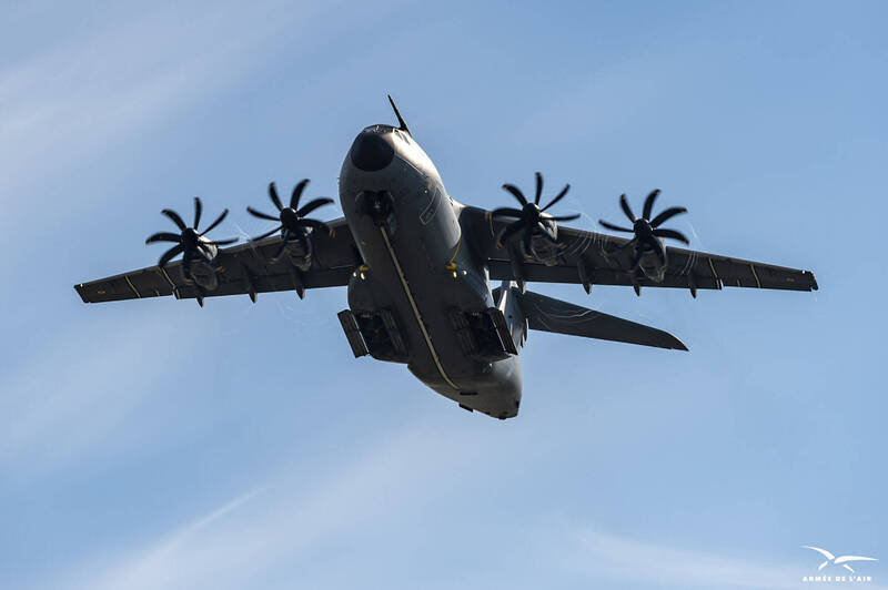 法國航太集團空中巴士研發的A400M中型運輸機。（法國空軍官方X帳號）