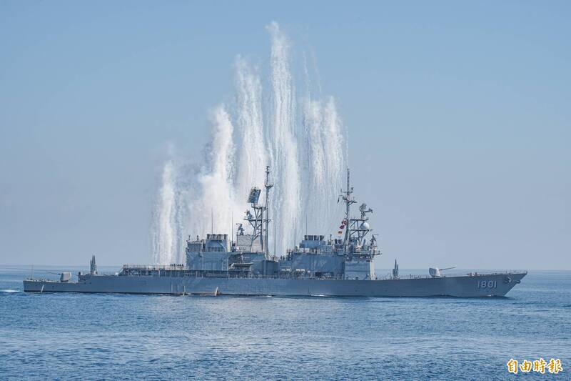 海軍基隆級驅逐艦基隆艦（如圖）是168艦隊主力之一。（資料照）
