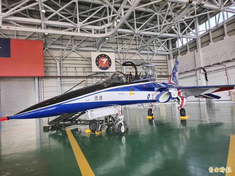 空軍新一代訓練用「勇鷹」高教機，現正由漢翔持續量產中。（本報資料照，記者方瑋立攝）