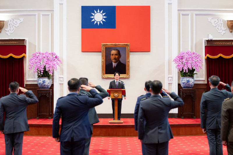 賴清德總統今主持「中華民國114年8月份將官晉任授階典禮」，肯定「漢光41號演習」實兵演練圓滿結束。（總統府提供）