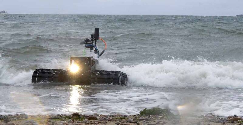 由美國Greensea IQ公司研發的「兩棲登陸無人載具」，目前已獲美軍陸戰隊採用，是該軍因應兵力轉型所引進的工兵支援利器。（美國Greensea IQ網站）