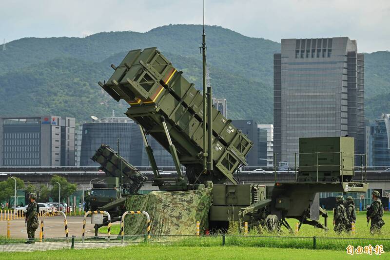 國軍今年「漢光41號」演習期間，部署至台北市觀山河濱公園的愛國者防空飛彈系統。（本報資料照，記者陳逸寬攝）