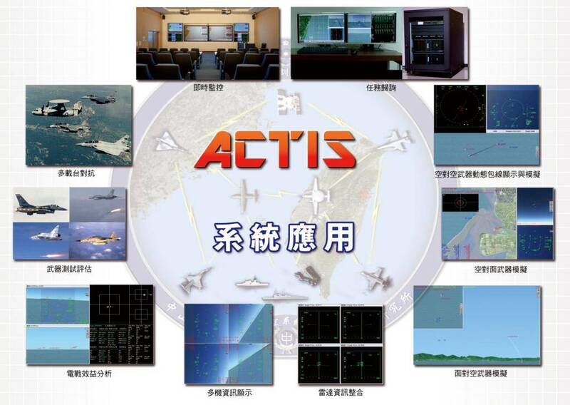 圖為中科院的「空戰即時演訓系統莢艙」（ACTIS）介紹圖。（圖片取自中科院網站）