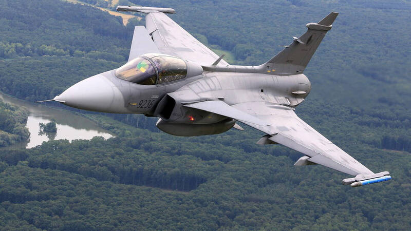 捷克空軍租用的JAS 39C/D戰機。（捷克國防部官網）