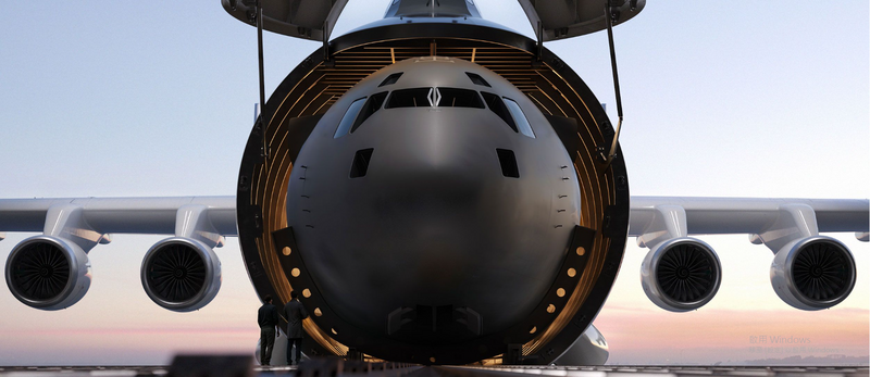 圖為「風行者」與C-17機身比較示意圖。（圖取自Radia）