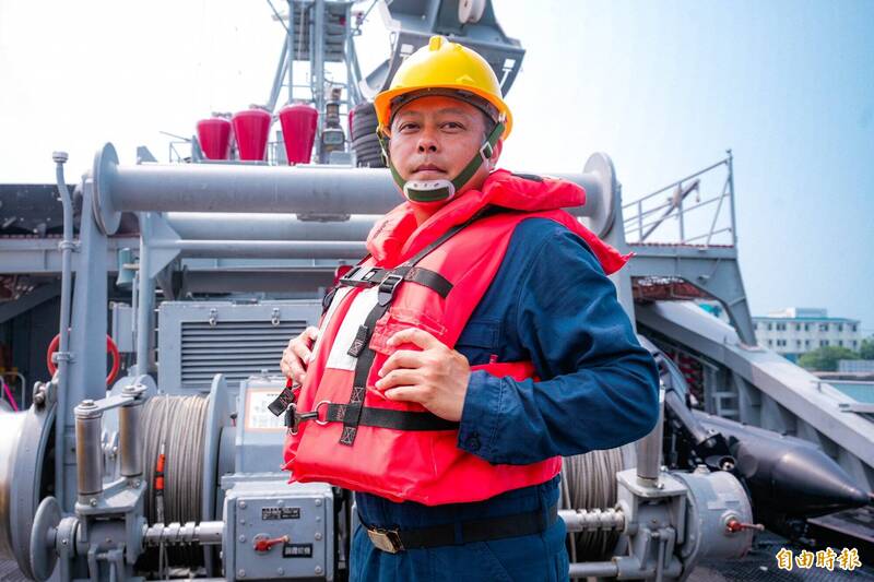 胡偉憶士官長一路待在永嘉艦，從槍帆兵、帆纜士，到現在帆纜士官長，服役至今已經17年。（資料照）