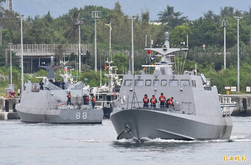 海軍光華六號飛彈快艇未來將併入濱海作戰指揮部之中。（資料照）