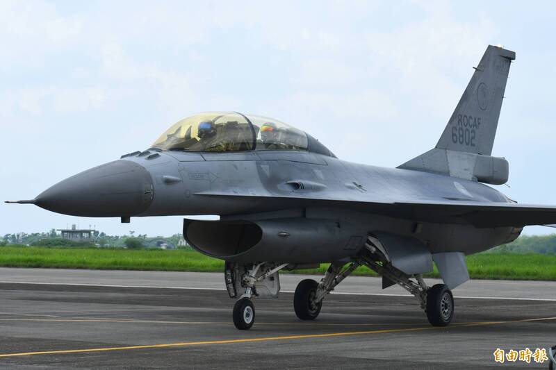 嘉義空軍基地部署F-16V戰機。（資料照）