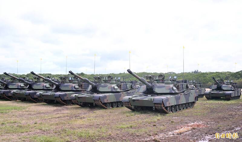 國軍首批M1A2T戰車成軍典禮。（資料照）