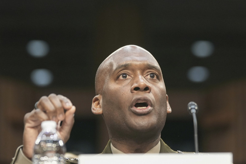 駐韓美軍司令兼美韓聯軍司令布朗森表示，只要把東亞地圖倒過來看，就可以發現南韓、日本和菲律賓展開戰略合作的必要性。（美聯社）