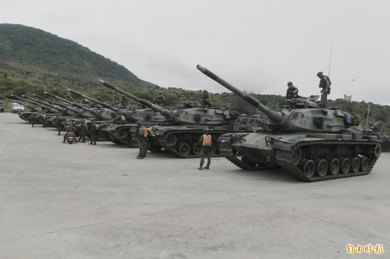 「聯勇操演」落山風中登場。（記者蔡宗憲攝）