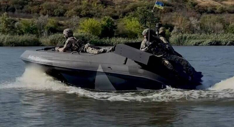 乌克兰海军第40岸防旅先前公布的梭鱼(Barracuda)无人艇作战画面。 (视频截图) 乌克兰海军第40岸防旅先前公布的梭鱼(Barracuda)无人艇作战画面。 (视频截图)