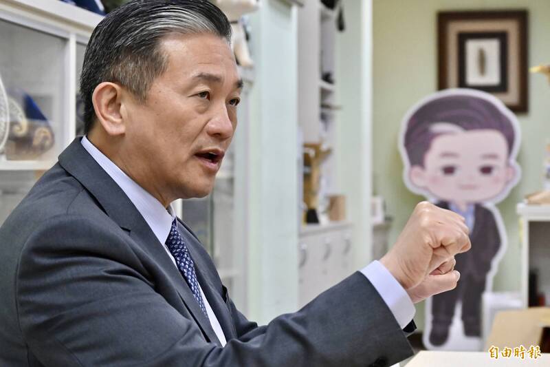 民進黨立委王定宇接受本報專訪。（記者叢昌瑾攝）