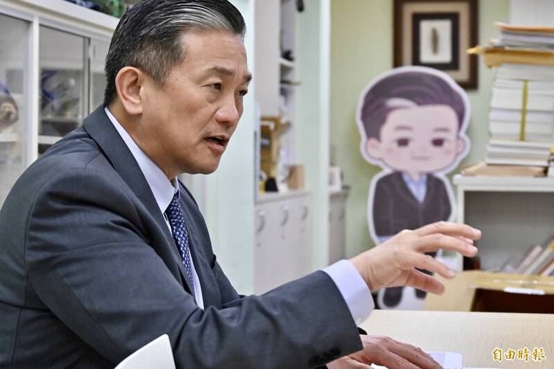 民進黨立委王定宇接受本報專訪。（記者叢昌瑾攝）