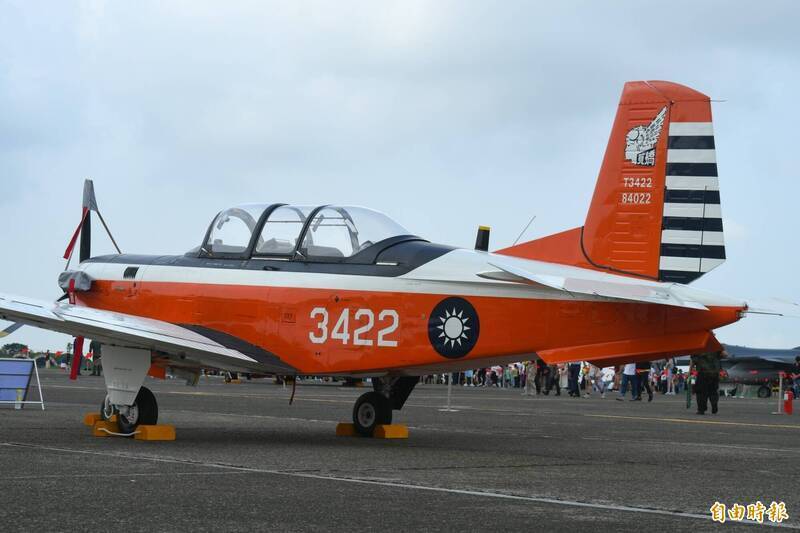 空軍用於培育飛官的T-34C初級教練機。（資料照）