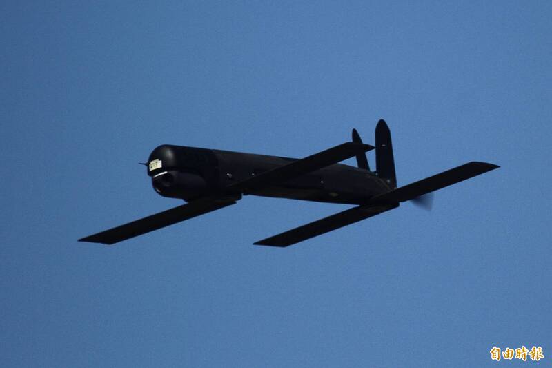 有「台版彈簧刀」之稱的「勁蜂一型」無人機，未來能否形成「蜂群」待觀察。（資料照，記者蔡宗憲攝）