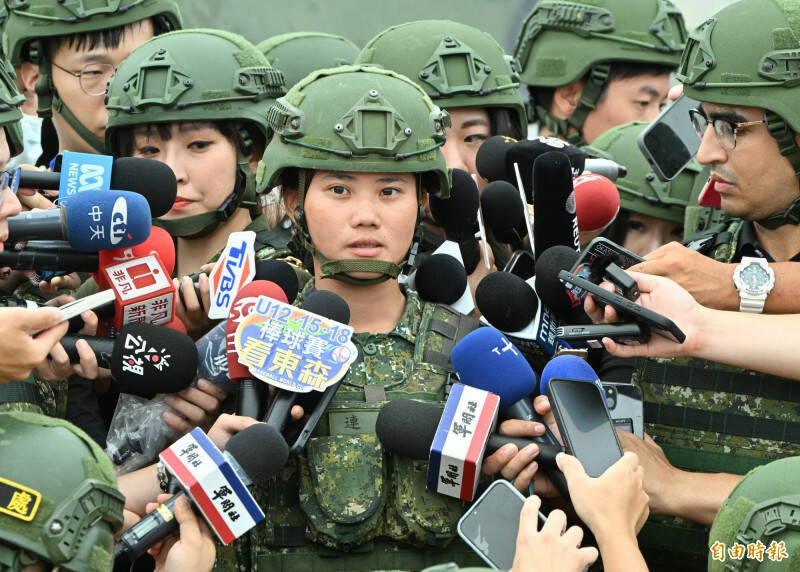 赴美受訓的M1A2T駕駛手、裝訓部戰車營第二連長鄭宇君上尉。（資料照，記者田裕華攝）