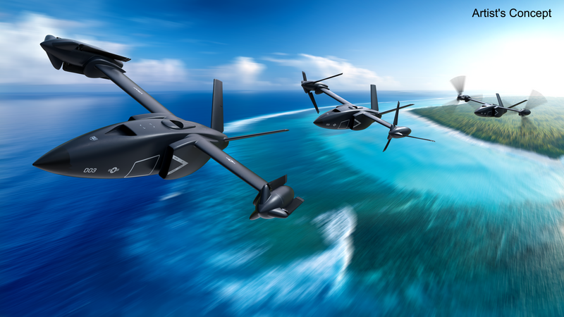 貝爾為美國國防高等計畫研究署提出的「X-飛機」實驗機原型概念圖。（貝爾德事隆公司官網）