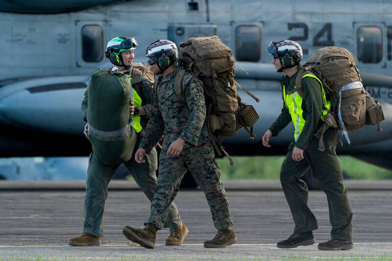 美軍陸戰隊可能是奪取哈格島的兵力。（法新社檔案照）