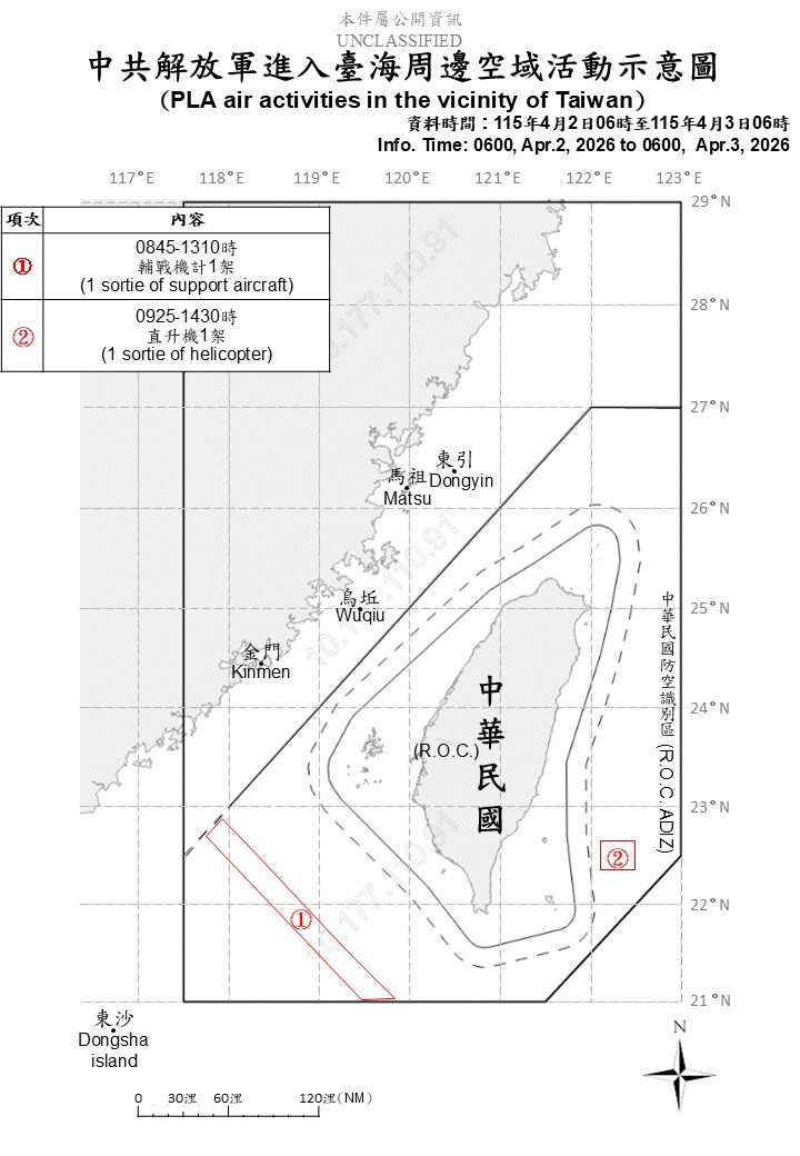 中共9機艦擾台 國軍適切應處