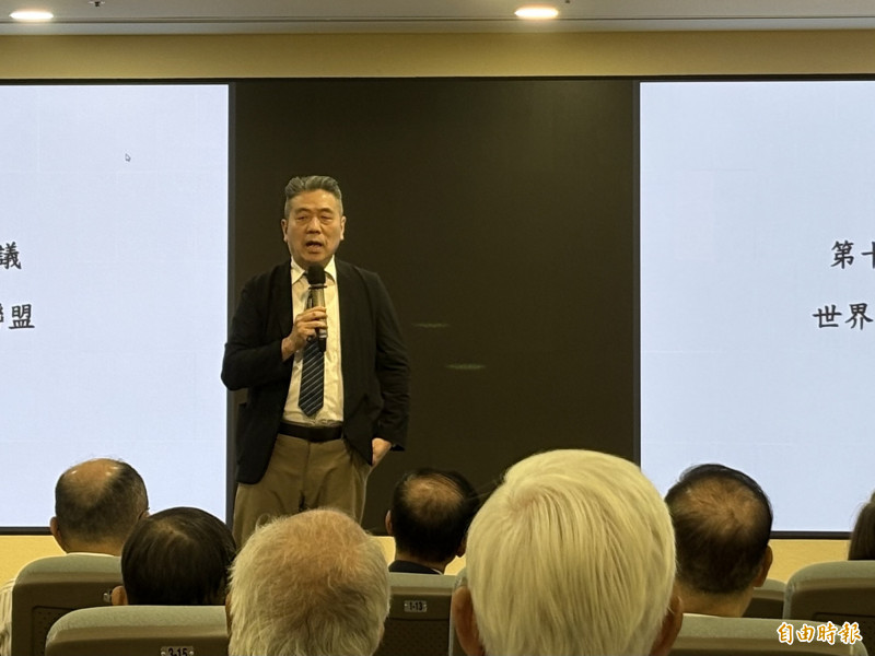 世界台灣人大會及台灣國家聯盟今日舉辦第14屆海內外台灣國是會議，下午舉辦「專題座談一：國家安全」，邀請國防安全研究院國防戰略與資源研究所所長蘇紫雲與談。（記者黃靖媗攝）