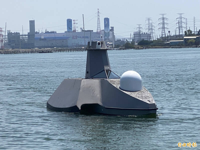 台船研發軍事級無人艇奮進魔鬼魚。（資料照，記者洪臣宏攝）
