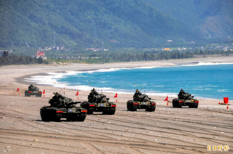 陸軍花防部戰車營將改編為聯合營，應變及火力等戰力將大幅提升。（記者游太郎攝）