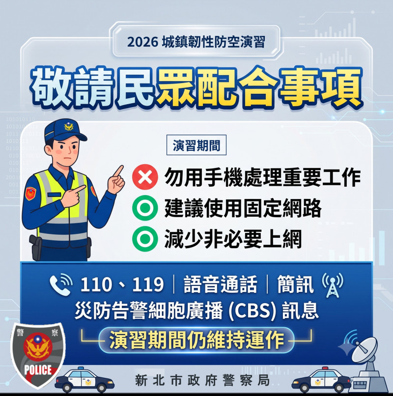 演習注意事項必須遵守，否則將吃上罰單。（記者徐聖倫翻攝）