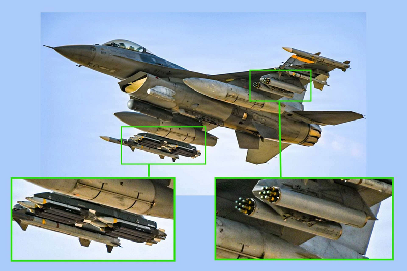 美F-16掛滿炸彈飛彈火箭! 伊朗戰事曝光「一機多打」真實戰力