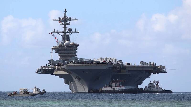 結束250天海上苦戰踏上返美路!林肯號航艦現身新加坡海峽