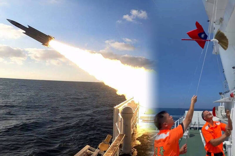 海巡艦射雄三後高掛「掃帚」！揭密海軍「掃帚對抗長鞭」百年傳統