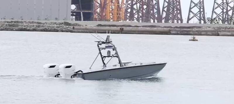 海巡署公布首艘MARTAC「T-24」無人艇。（記者洪定宏翻攝）