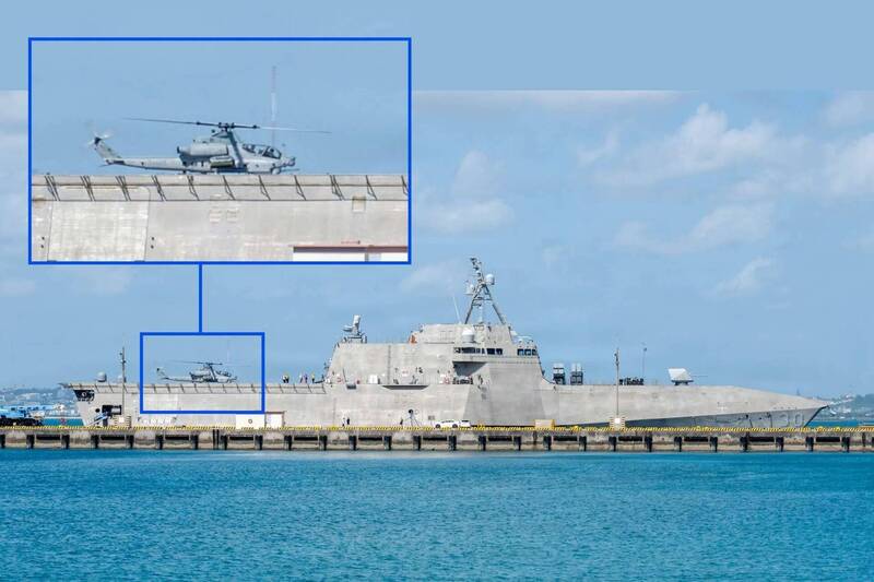 化身海上移動機場! 美軍濱海戰鬥艦搭載「蝰蛇」攻擊直升機