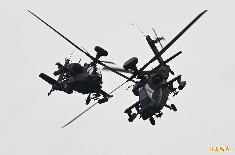 湖口營區開放全兵力預演 出動阿帕契進行「地空整體作戰」