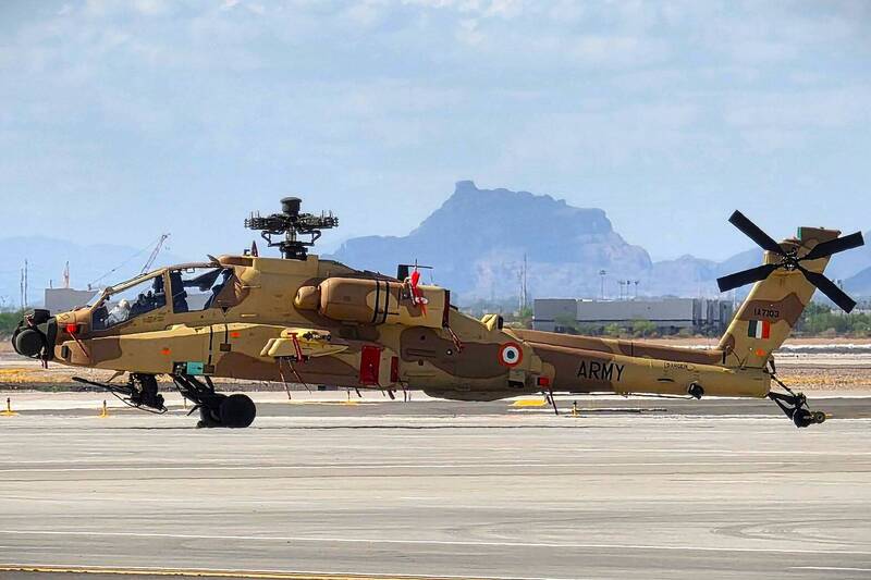 印度陸軍有阿帕契了 首批3架交付送往西部邊境防範巴基斯坦