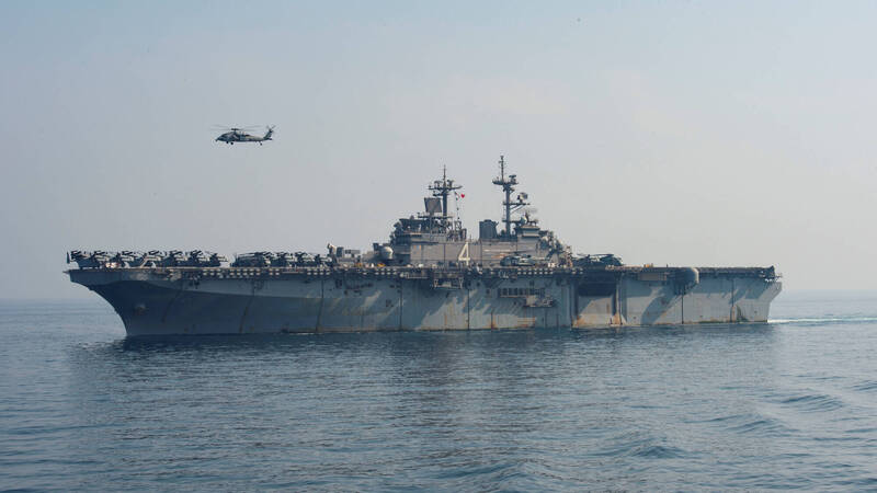 美軍雙航艦、雙兩棲突擊艦若集結中東 逾5000名陸戰尖兵可登陸作戰