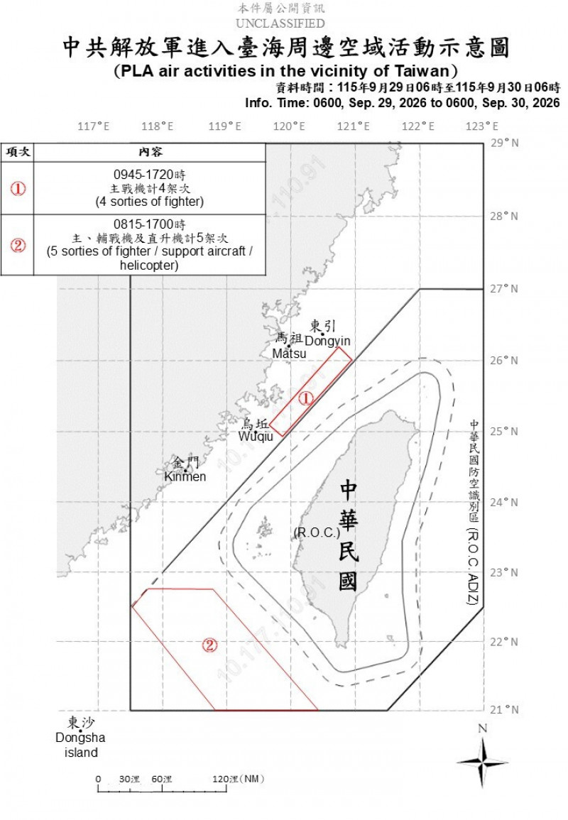 中共9機13艦擾台 國軍適切應處