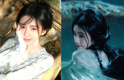 「4千年一遇美女」鞠婧禕下水濕身 白嫩雙腿全看光