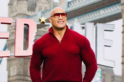 （影）溫柔的硬漢！ 巨石強森化身女兒奴 媚妝登場